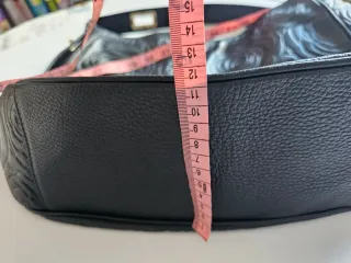 Borsa Vera Pelle Nera Floreale nuova