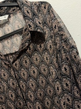 Blusa ZARA Estampada Marrón Talla M