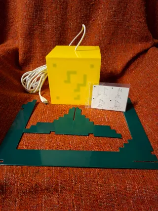 Interactive 8-bit lamp Super Mario Question Block