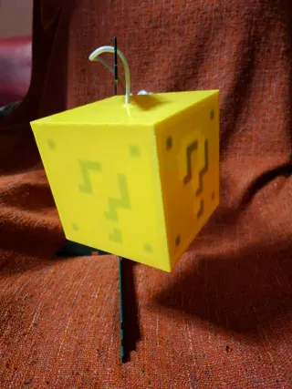 Interactive 8-bit lamp Super Mario Question Block