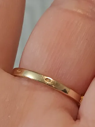 Alianza oro macizo amarillo 18 k