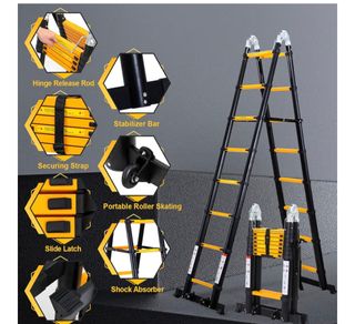 Escalera telescópica multiusos.