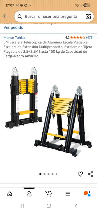 Escalera telescópica multiusos.