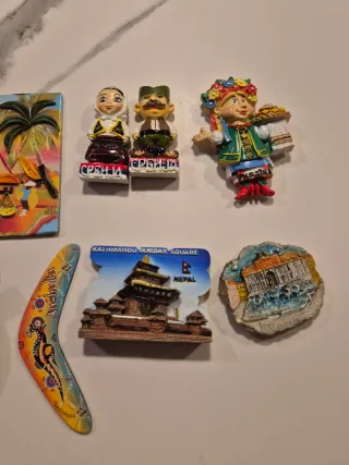 Lote 10 imanes de viaje de varios países