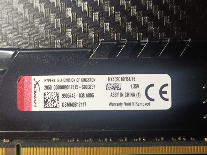 Módulo RAM DDR4 16GB 3200MHz HyperX FURY afbeelding 2