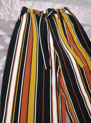 Pantalón ancho rayas