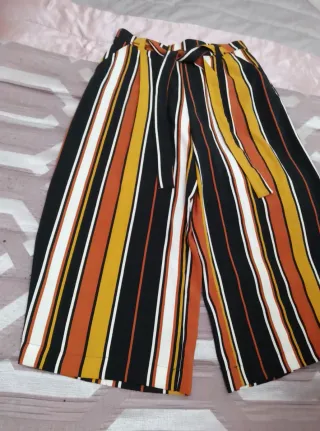 Pantalón ancho rayas