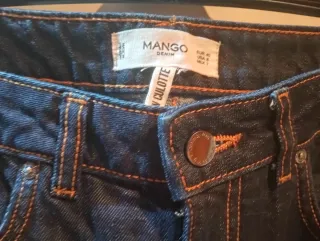 Pantalón vaquero culotte Mango Talla 40