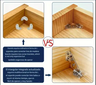 10 Soportes metálicos reforzados para muebles