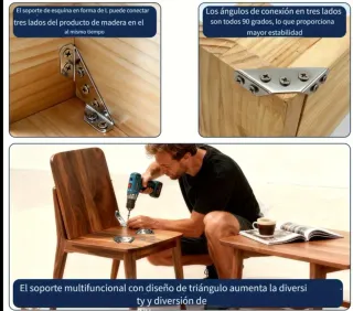 10 Soportes metálicos reforzados para muebles