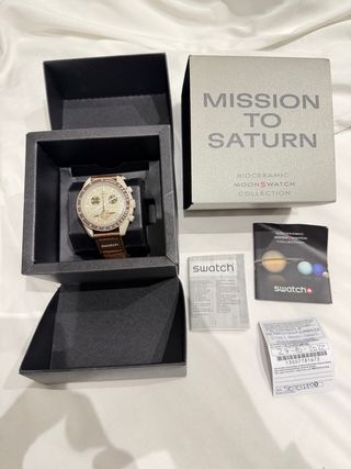 Omega x Swatch Saturn Marron Original