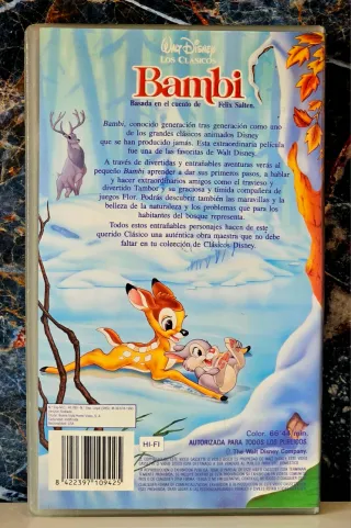 VHS Bambi Clásicos Disney Español Coleccionable
