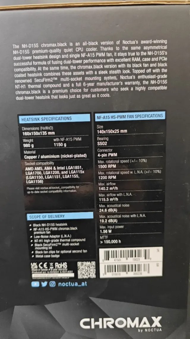 Noctua NH-D15S chromax.black