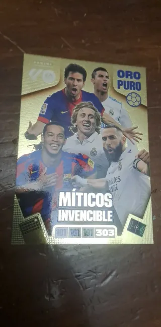 Cromo Panini Míticos Invencible Oro Puro