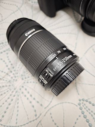 Canon 1300D Pack Completo 2 Objetivos IS + WiFi