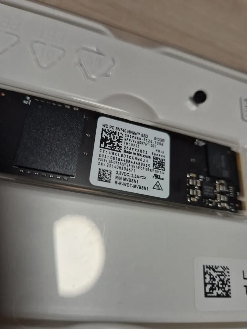 WD SN740 NVMe SSD 512GB. Western Digital afbeelding 3