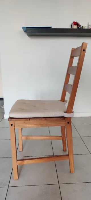 Set 4 Sedie Ikea beige/marrone