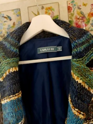 Americana de punto multicolor