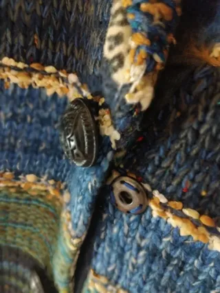 Americana de punto multicolor