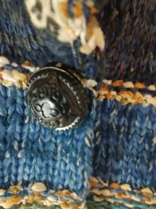 Americana de punto multicolor