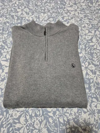 Jersey El Ganso gris media cremallera