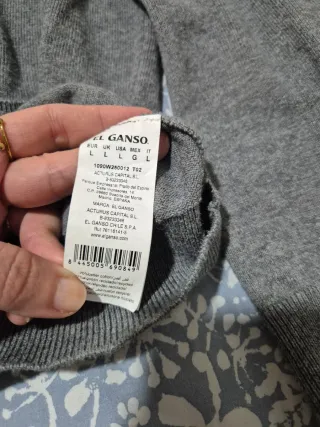 Jersey El Ganso gris media cremallera