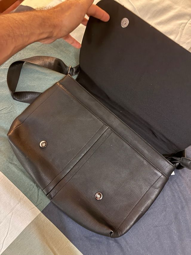 Bandolera Zara hombre negra S