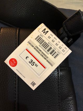 Bandolera Zara hombre negra S