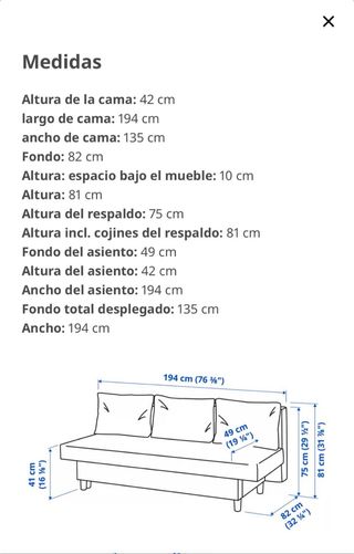 Sofá Cama Ikea Gris con Canapé