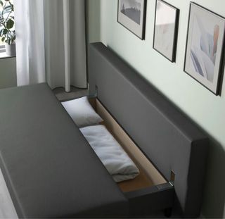 Sofá Cama Ikea Gris con Canapé