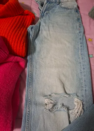 Confezione Abbigliamento: Maglie Arancione e Rosa + Jeans