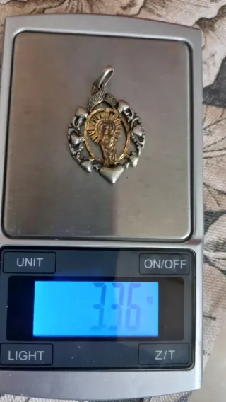 Antigua virgen del pilar plata ley