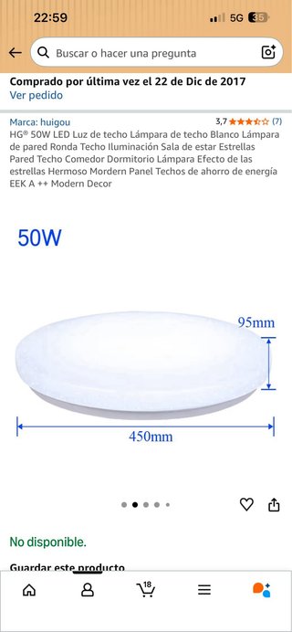 Plafón de techo moderno blanco led