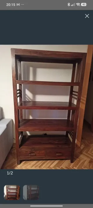 Estantería madera roble . Recoger en domicilio