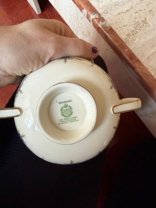 Juego Consomé Minton Grasmere Porcelana