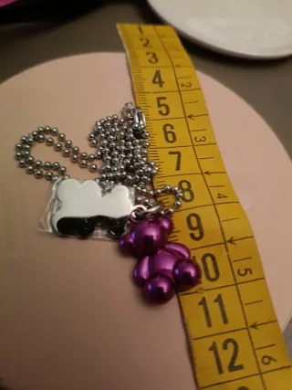 Colgante Oso Morado y Plata