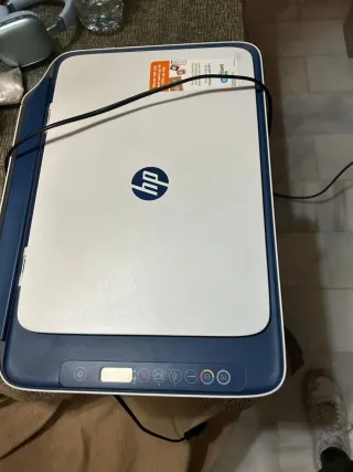 Impresora HP Multifunción Azul y Blanca