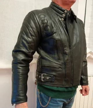 Chaqueta de cuero para motorista