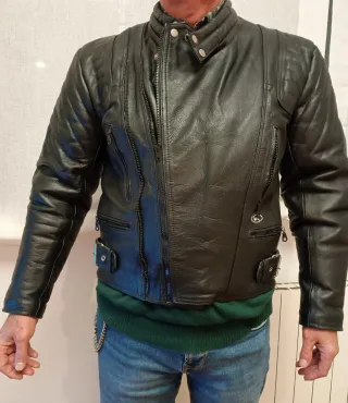 Chaqueta de cuero para motorista