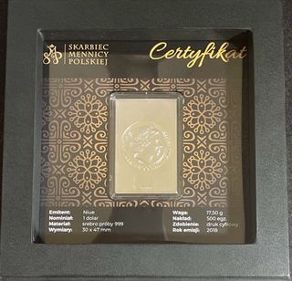 Moneta Niue Island 1 Dollaro Argento Salvator Mund