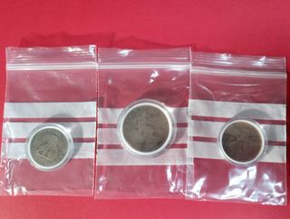 3 MONEDAS 2 DE 5Cts. 1 DE 10 Cts. ANTIGUAS.