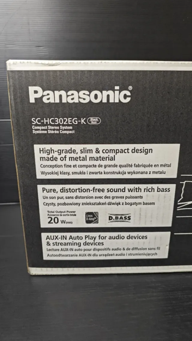 Panasonic SC-HC302EG-K Micro Hi-Fi Bluetooth Negro