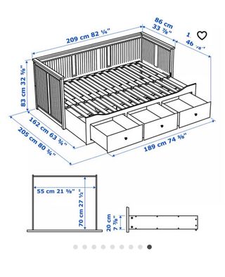 Cama nido blanca Ikea Hemnes