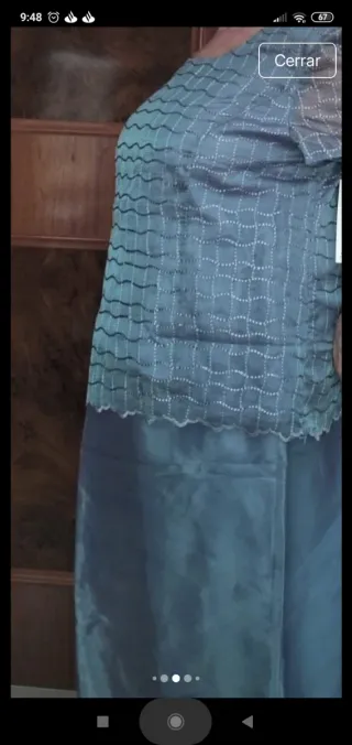 Conjunto ceremonia organza bordado