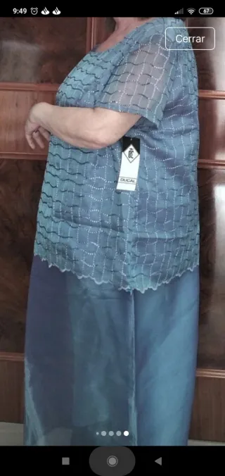 Conjunto ceremonia organza bordado