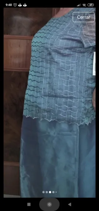 Conjunto ceremonia organza bordado