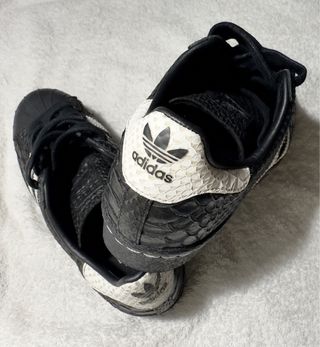 Adidas Superstar II Cocodrilo Negro Blanco