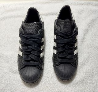 Adidas Superstar II Cocodrilo Negro Blanco