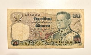 Lote 2 Banconote Thailandia 50 e 20 Baht