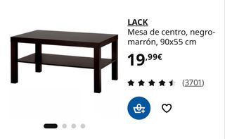 Mesa de centro negra Ikea